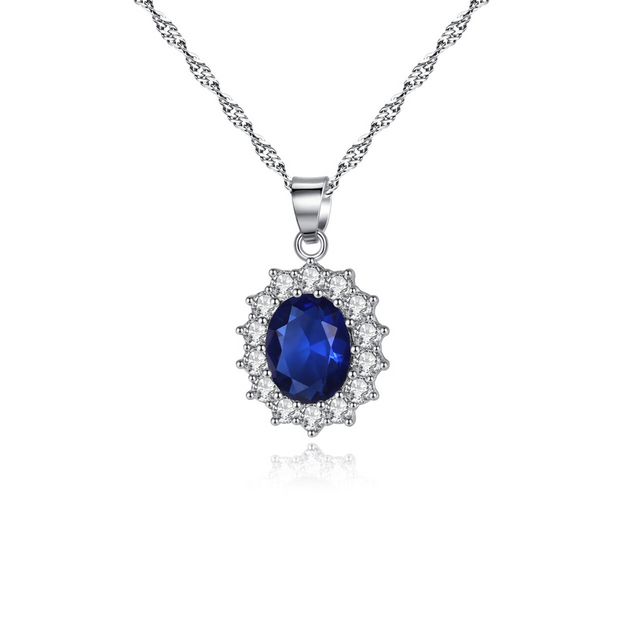 Diana Inspired Sapphire Necklace
